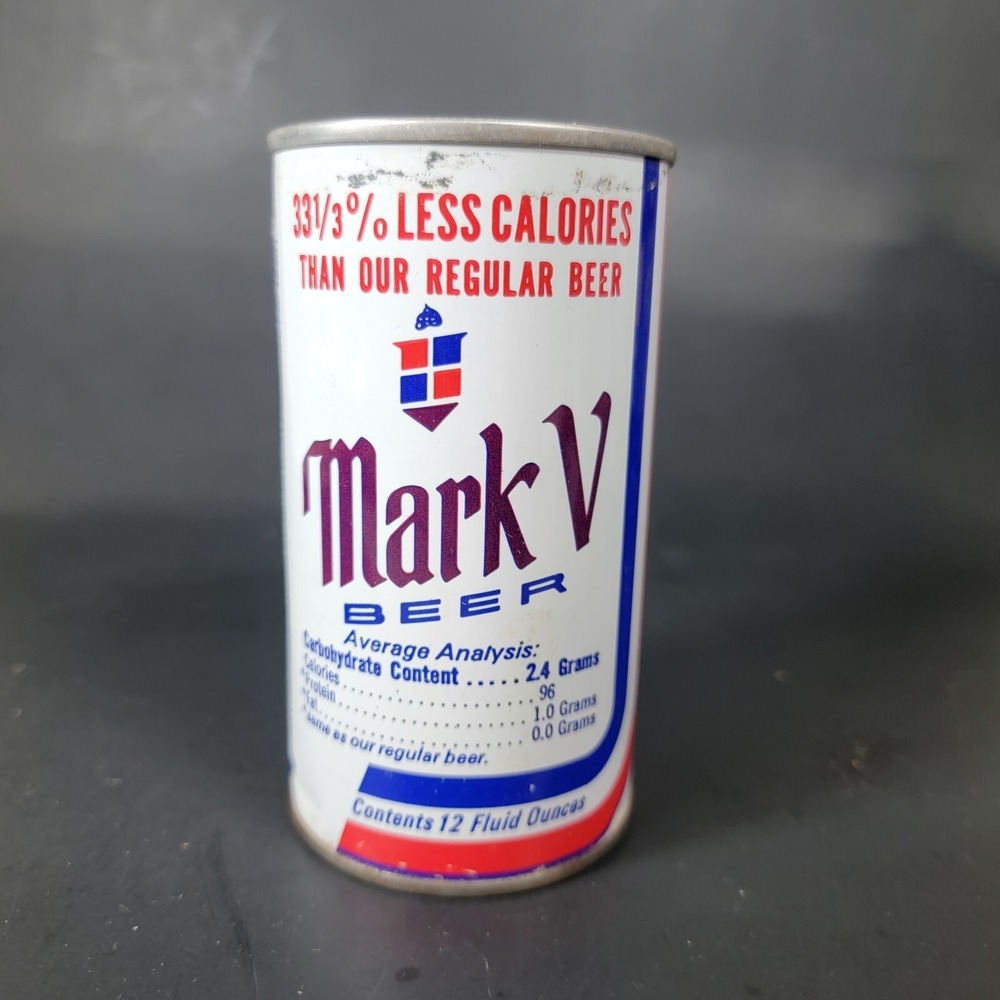 MARK V STRAIGHT STEEL PULL TAB BEER CAN #91-28 PITTSBURGH BREWING PENNSYLVANIA